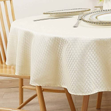 Table Cloth Wipe Clean 150cm Diameter Round Table Cloth Wipe Clean Waterproof Circular Table Cloths Round Tablecloth Polyester Washable for