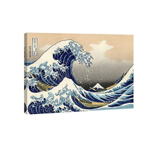 Canvas Prints Wall Art Ocean Beach Picture Paintings for Home Office Decorations Wall Decor Great Wave of Kanagawa Katsushika Hokusai Modern Stretched