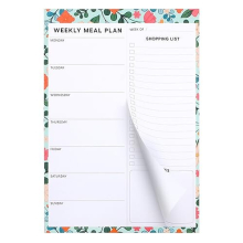 60 Sheets Weekly Meal Planner, Tear off Meal Planner and Shopping List Magnetic Shopping List Pad for Fridge Undated Fridge Notepad for Food Planning
