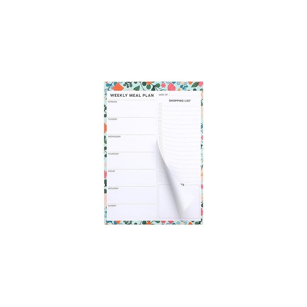 Thboxes 60 Sheets Weekly Meal Planner, Tear Off Meal Planner And Shopping List Magnetic Shopping List Pad For Fridge Undated Fridge Notepad For Food Planning