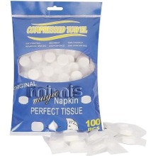 Compressed Towel 100 PCS Mini Tablets Disposable Portable Face Towel Cotton Coin Tissue for Travel, Camping, Hiking, Sport, Beauty Salon, Home Hand