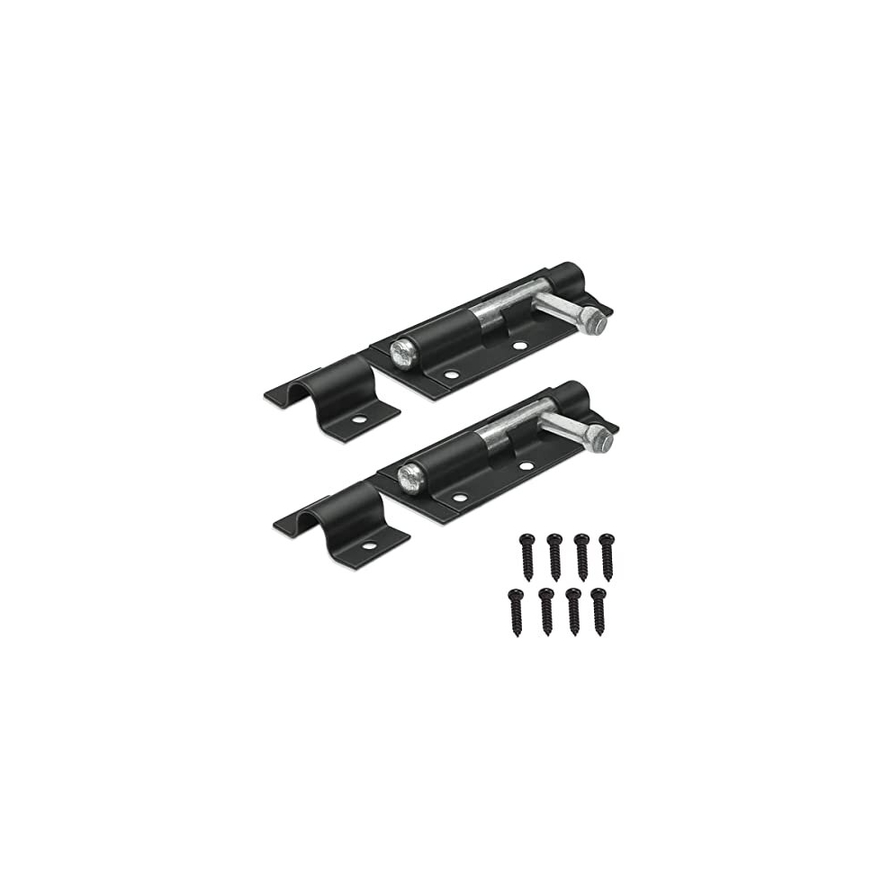 Photos - Other for Repair Pack of 2 - Gate Bolt Door Lock Heavy Duty Tower Door Bolt Black Door Lock Powder Coated Bolt Lock for Garden Gates and Shed