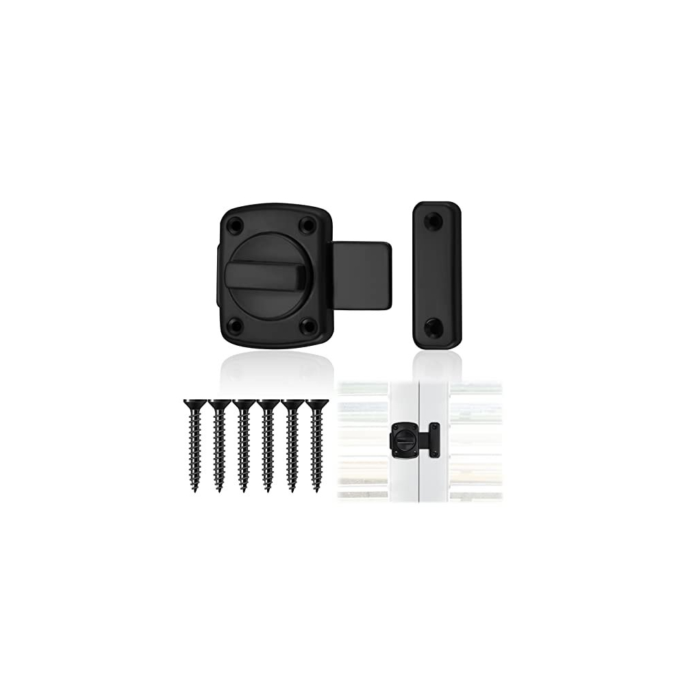Latch Rotate Bolt Gate Latch Door Lock Bathroom, Toilet Door Latch Brushed Safety Cabinet Slide Lock Latch For Left And Right, Zinc Alloy Latch For 5014286166393