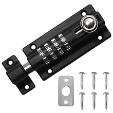 Combination Lock,Door Lock 4 Digit Garden Gate Lock Sliding Door Lock Door Latch 120 mm for Wooden Gates, Shed, Garage,Garden,Made of Stainless