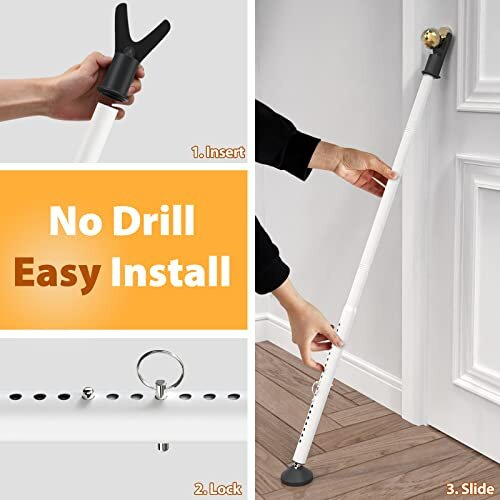 AceMining Sliding Door Security Bar,Heavy Duty Sliding Patio Door Lock