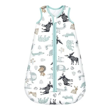 Baby Winter Sleeping Bag, Children's Sleeping Bag, 2.5 Tog, Baby Sleeping Bags, 100% Cotton for Various Sizes from Birth to Age of 24 Months (Blue Zoo