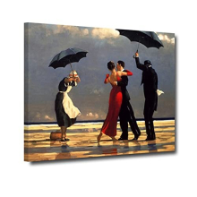 Canvas Painting Print The Singing Butler by Jack Vettriano Poster Jack Vettriano Wall Art Picture for Living Room Bedroom Modern Home Decoration