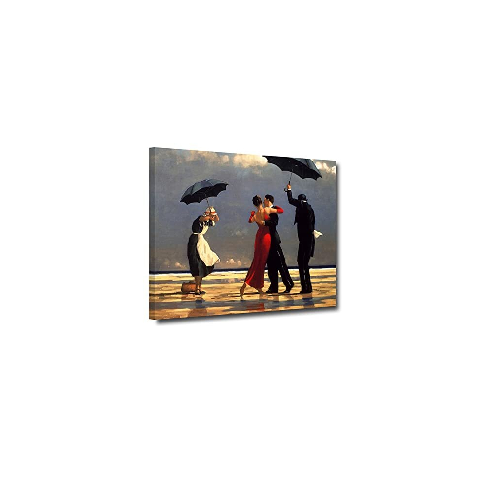 Canvas Painting Print The Singing Butler by Jack Vettriano Poster Jack Vettriano Wall Art Picture for Living Room Bedroom Modern Home Decoration