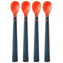 Heat Sense Weaning Spoons with BACSHIELD Antibacterial Technology and Long Anti-Slip Handles, 4m+, Pack of 4