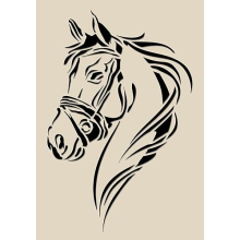 Horse Stencils, Large Format Wall Art Painting Stencil, Reusable Plastic Template (HORSE-10, S)