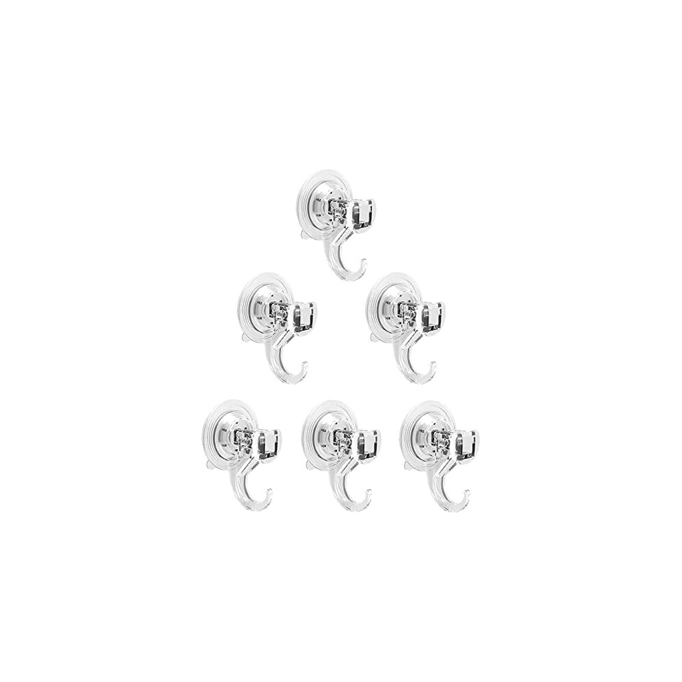 Suction Hooks 6 Packs, Powerful Heavy Duty Vacuum Suction Cup Sucker Hooks Hanger Strong Suction Shower Hooks For Bathroom Holds Up To 3Kg Wreath 5014286168793