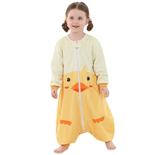 Long Sleeve Baby Sleeping Bags with Feet Boys Girls Cartoon Sleep Sack,Duck 5-6 Years