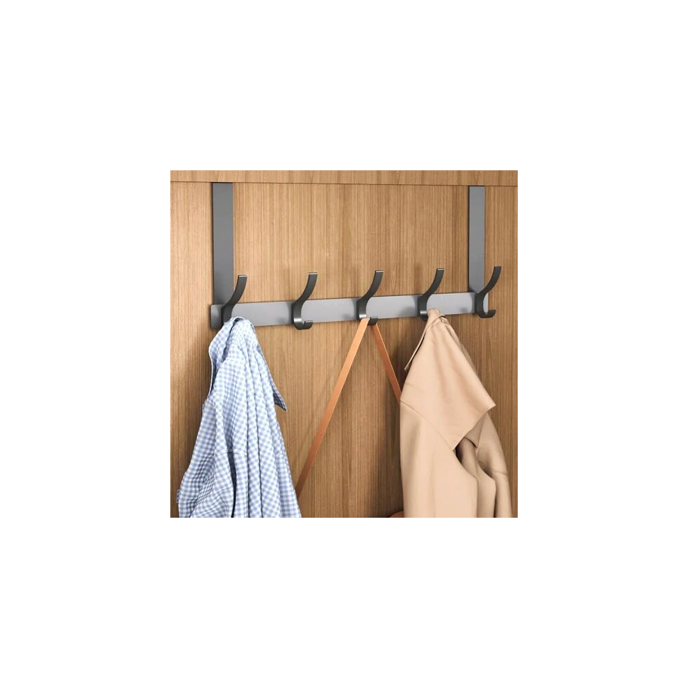 Over The Door Hook, Heavy Duty Over Door Hanger Over Door Coat Hooks with Double Hook Design, No Drilled Over Door Coat Hanger, Door Hooks for