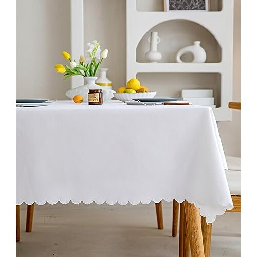 Waterproof Rectangle Tablecloth Cotton Linen Table Cover Oil Spill ...