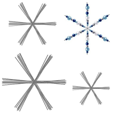 24 Pieces Snowflake Wire 3.7in 4.5 In 6 Inches Personalized Metal Snowflake Wire Christmas Snowflake Wire Snowflake Bead Wire for DIY Bead Ribbon