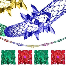 Christmas Hanging Decorations 8 Pack, Christmas Ceiling Decorations, 9Ft Christmas Tinsel, Foil Garland Festive Hanging Decorations for Xmas New Year