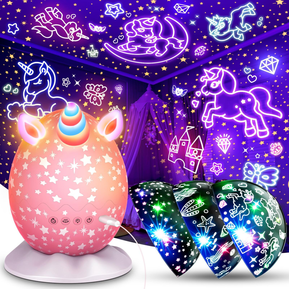 Unicorn Unicorn Gifts for Girls, Unicorn Night Light Projector Unicorn Toys for 3-12 Year Olds Girls Toys Age 2 3 4 5 6 Year Olds Girls Gifts for 3-12