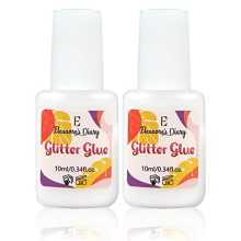 Body Glue for Glitter Tattoos, Eleanore's Diary 10ml*2 Art Glitter Glue, Odourless & Non Toxic, Skin Glue for Chunky Glitter Makeup, Beach Parties,