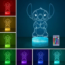 3D Illusion Stitch Night Light: Stitch Light with Remote Control and Smart Touch, Stitch Lamp Stitch Room Decor for Girls Birthday Christmas Stitch