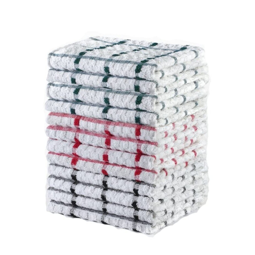 Tea Towels Extra Large 70 X 40 cm Kitchen Towels Set - 100% Cotton Terry Towelling Soft Absorbent Lint Free Kitchen Cloth Dish Towels and Bar Towels