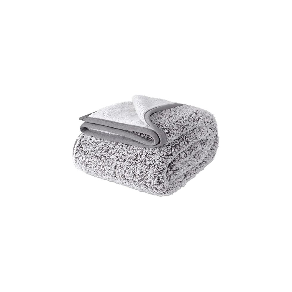 Fuzzy Fleece Throw Blanket Throw Size Ultra Soft Warm Sherpa Blanket Microfiber Cozy Blanket for Couch Sofa Lightweight Fuzzy Thick Reversible Couch