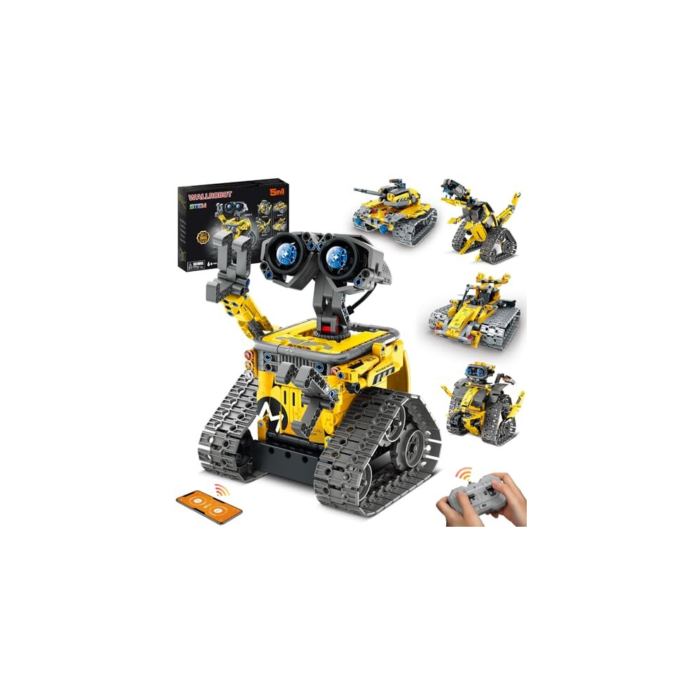 STEM Robot Building Kit for Kids Ages 8-12, Remote & APP Controlled Creator 5in1 Robot/Explorer Robot/Mech Dinosaur Toys Set,Creative Gift for Boys