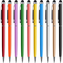 Stylus Pens for Touch Screens, Tablet Stylus Pen Compatible with iPad iPhone Android Kindle Fire Samsung, Phone Stylus Pens with Black Ballpoint Pens