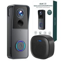Wireless Video Doorbell Camera with Chime, Voice Changer/Message, PIR Motion Detection, Instant Alerts, 1080P HD, Night Vision, 2-Way Audio, Battery