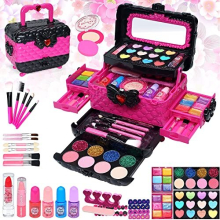 Kids Makeup Sets For Girls - Girls Toys Children Makeup Set Washable Make Up Set for Little Girls,Princess Play Games Kids Toys Presents,Teenage Gifts