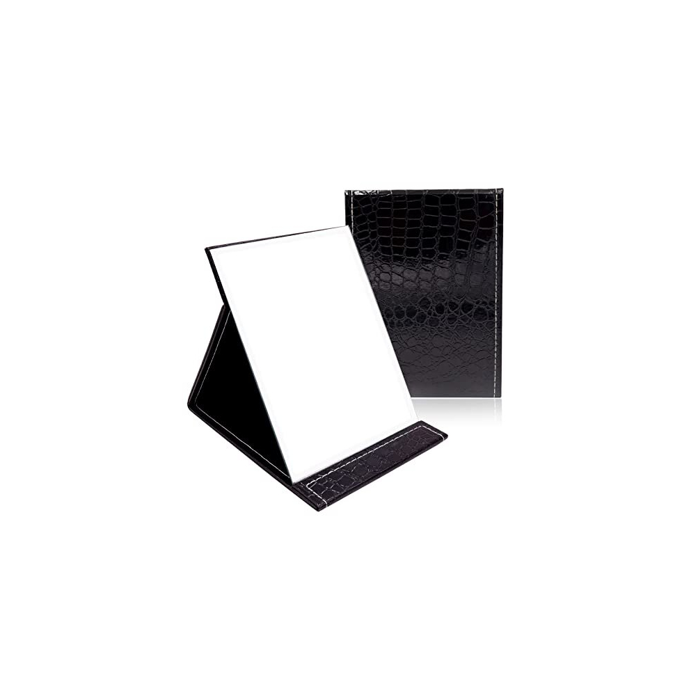 Yuknees Vanity Makeup Mirror,Vanity Mirror,Pu Leather Makeup Mirror,Travel Folding Mirror With Stand Compact Mirrors For Girls And Women(21 * 15Cm / 8.26 *