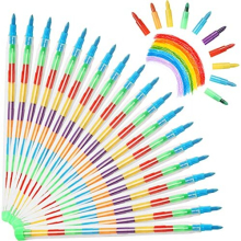Swop Point Crayons, 20PCS Colouring Pencils Rainbow Point Crayons, 11 x Stacking Crayons Pencil Crayons For Kids, Colouring Pencils Set Painting
