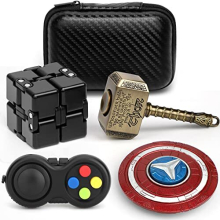 Fidget Toy Pack Hammer Fidget Spinner Fidget Pad Controller Infinity Cube for Kids Adults, Metal Finger Hand Spinners Sensory Toys Stress Anxiety