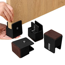 Adjustable Furniture Risers with Screw Clamp, Chair Risers 2 Inch Height Heavy Duty Sofa Tables Bed Risers, fit Square/Round Leg Diameter from 0''–1