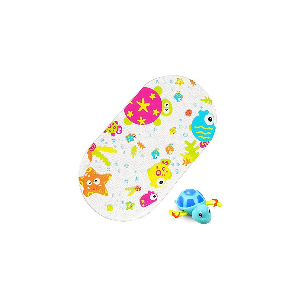Baby Bath Mats Non Slip Anti Mould, Cartoon Bath Mat Shower Mat For Kids Toddler Safety Bathroom Bathtub Mat With Suction Cups, Environmental Isagax