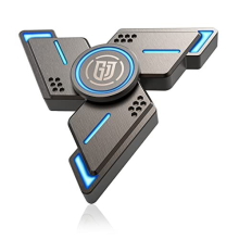 Fidget Spinner Luminous Hand Spinner Fidget Toy Metal Triangles Stainless Steel 3-5 Min Fast Bearing Spins Dark Hand Spinner for ADHD Stress Relief