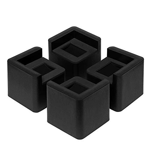 Bed Riser Heavy Duty Black Square Anti Slip to Castor Wheels-Bed Riser ...