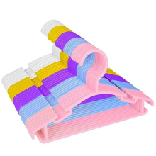Baby Hangers, 40 Pack Baby Coat Hangers for Clothes Plastic Small Toddler Infant Children Tubular Hangers Colorful