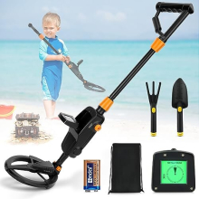 Kids Metal Detector, Potuem Lightweight Metal Detectors kids with LCD Display and Waterproof Search Coil, High Sensitivity Metal Detector for Kids