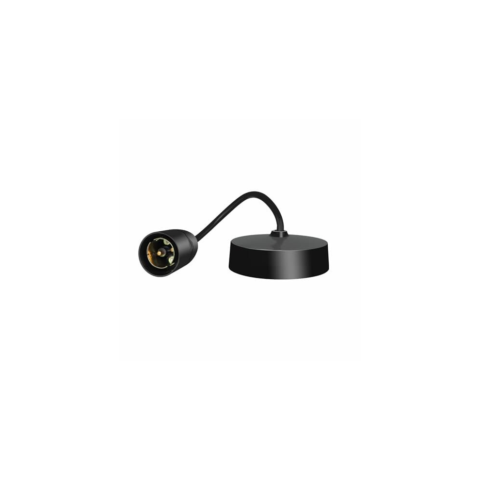 Ceiling Pendant Light Fitting, B22 Lamp Holder, 6”(150mm), Black Plastic Light Bulb Holder, Ceiling Rose for Kitchen Island Living Room Bedroom
