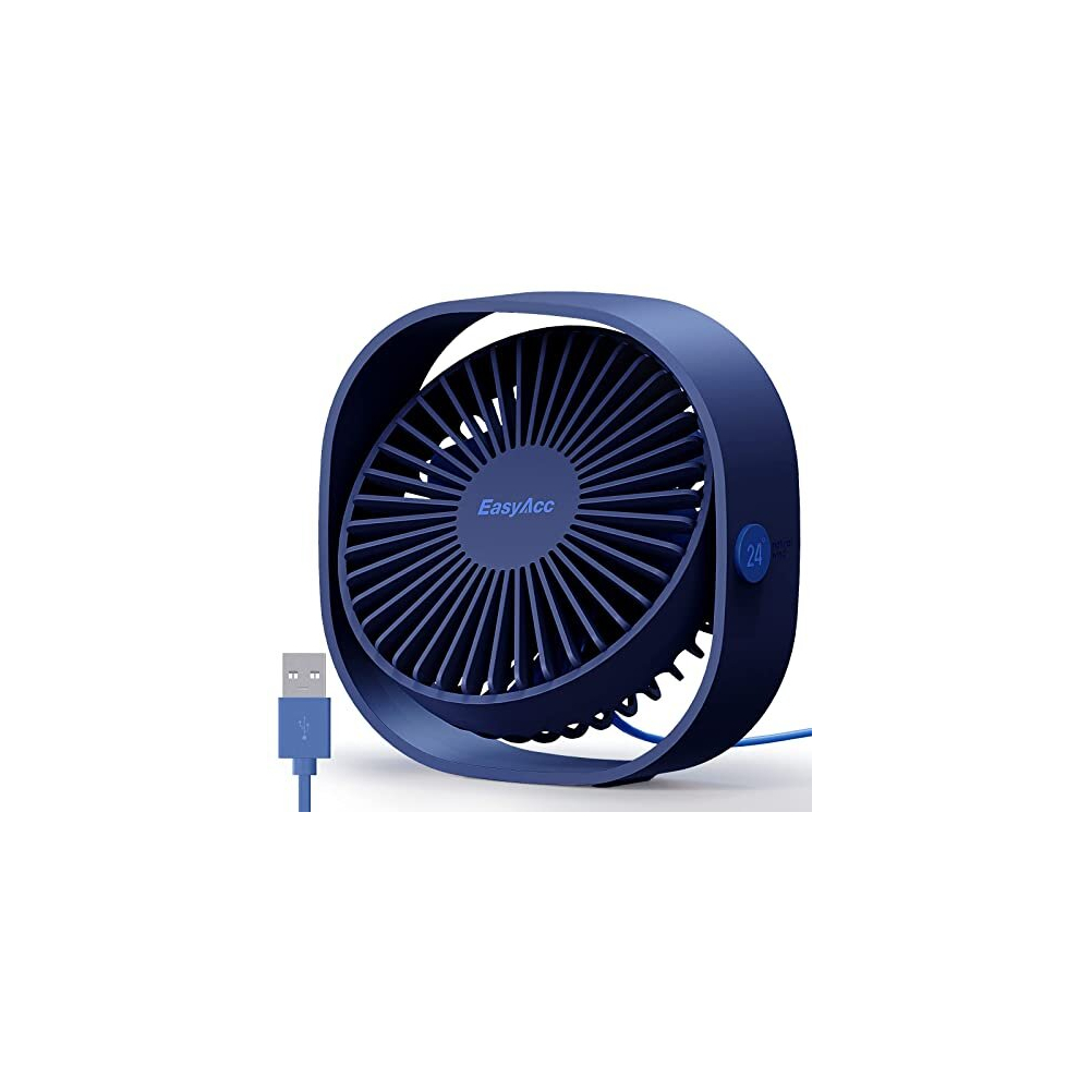 USB Fan, USB Desk Fan, 5.9m/s Powerful Desk Fan Mini Desktop USB Desk Fan Speeds Small Table Fans Silent Cooling Fan USB-Powered for Home Office -