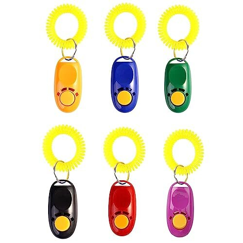 ASCO Premium Clicker, PET Dog Puppy Cat Horse Finger Clicker, Ergonomic Quality Training Clicker, Blue AC04F