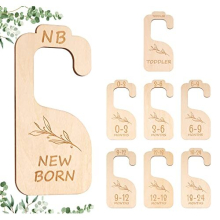 8pcs Baby Wardrobe Dividers, Wood Baby Wardrobe Dividers Baby Size Wooden Baby Clothes Dividers, Baby Closet Clothes Organizers, Nursery Decor, for