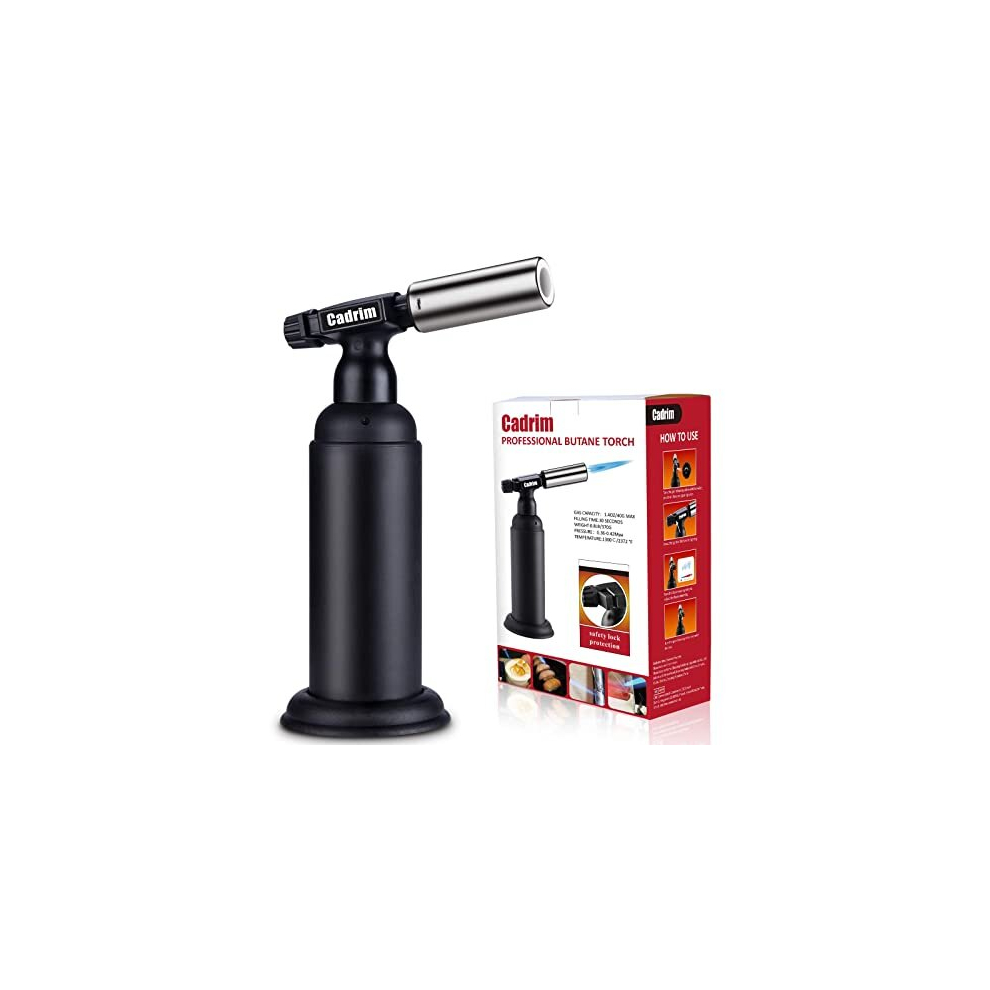 Cadrim Big Butane Torch Kitchen Large Professional Powerful And Strong Blow Torch And Refillable Cooking Culinary Lighter Adjustable Kitchen Torch For Creme