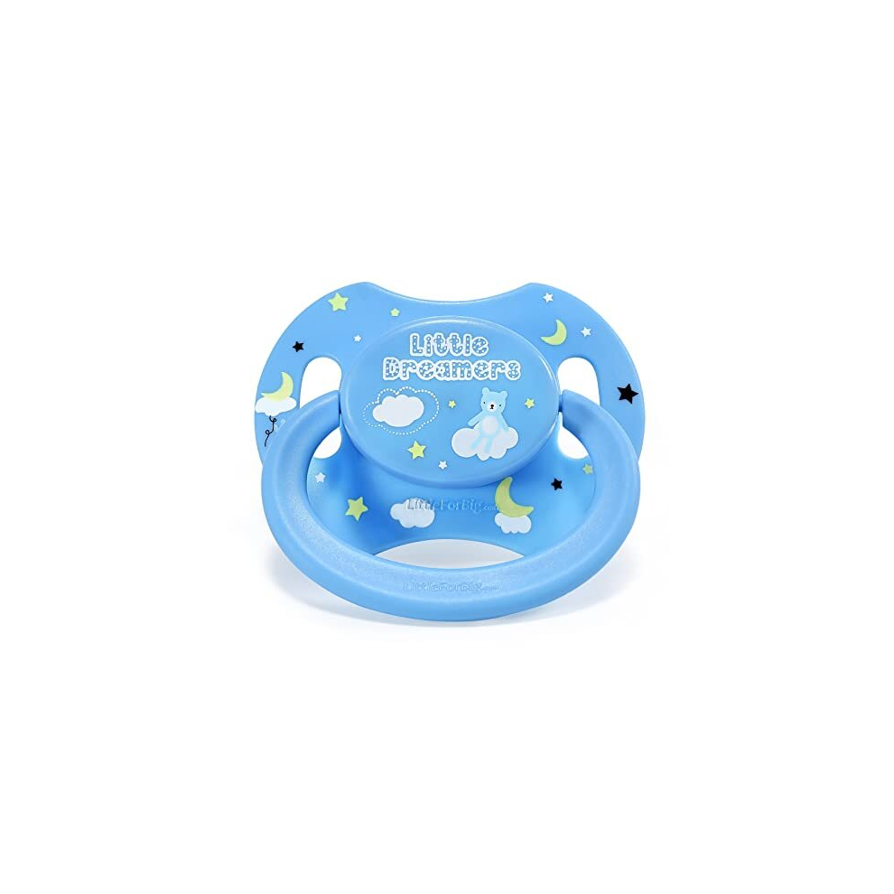 Littleforbig Bigshield Generation-Ii Adult Sized Pacifier Little Dreamers Pattern Blue