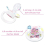 Bigshield Generation-II Adult Sized Pacifier White Vintage Pink Bear Pattern 7