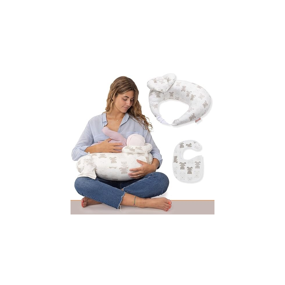 RUGUIES - Nursing Pillow- Breast Feeding Pillow Baby- Ergonomic and Adjustable Breastfeeding Pillows-Additional Anti-reflux Cushion to Elevate the Baby