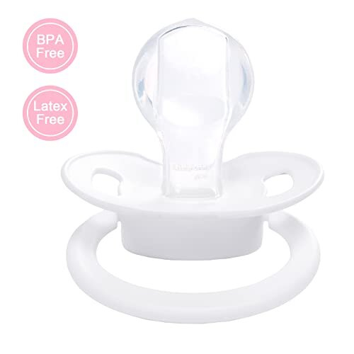 Bigshield Generation-II Adult Sized Pacifier White Vintage Pink Bear Pattern 2