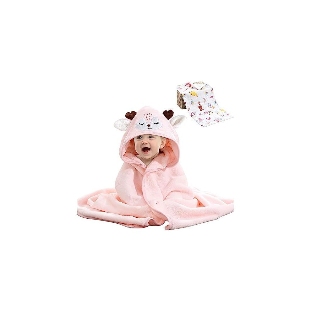 Hooded Baby Towel, Baby Bath Towels With Hood,Unique Animal Design Baby Towel With Hood Soft Absorbent Baby Bath Towels, For Newborn Baby Boy And Girl Asnewkit