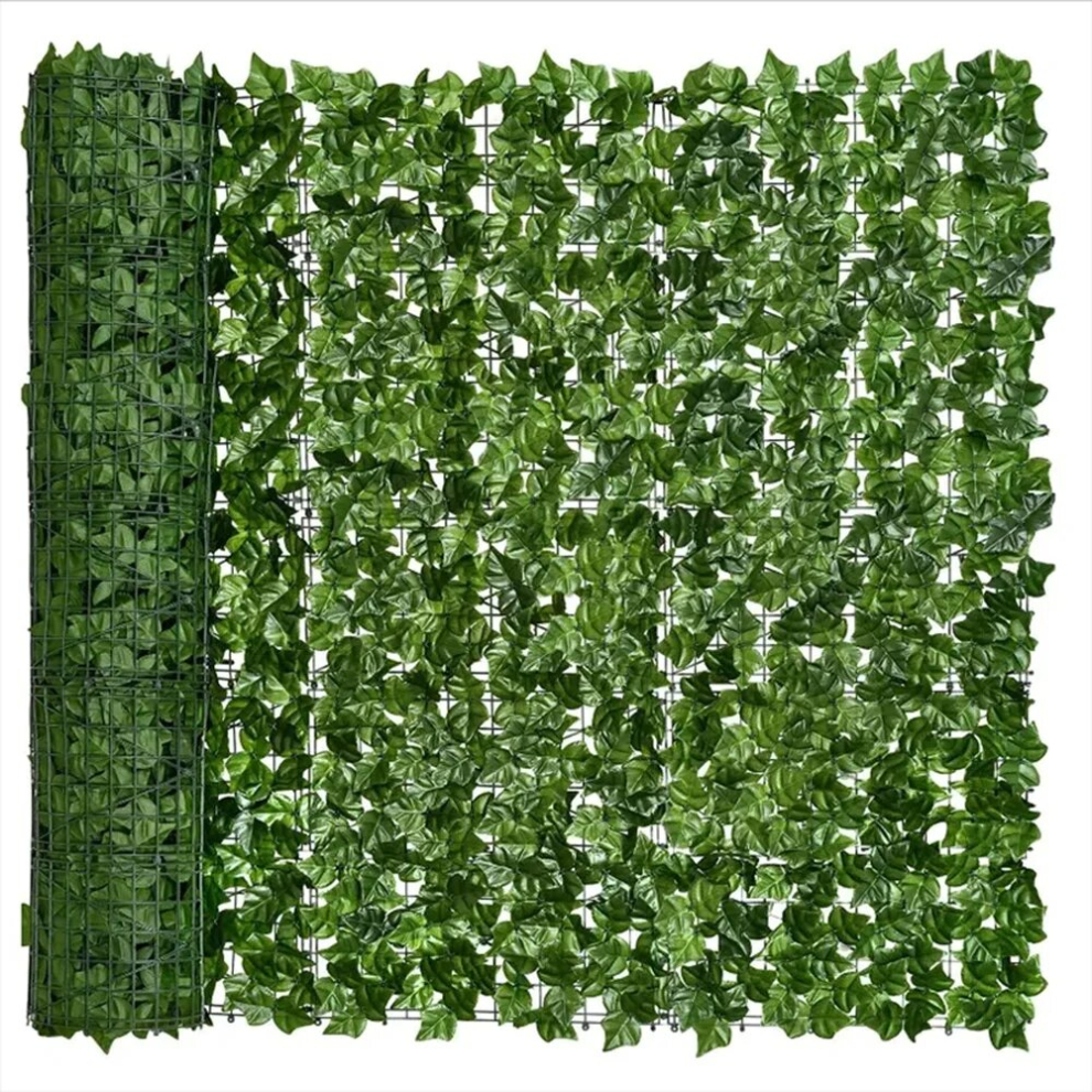 3M Artificial Ivy Hedge Green Leaf Fence Panels Faux Privacy Fence Screen for Home Outdoor Garden Balcony Decoration