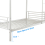 Metal Bunk Bed Single over Loft Bed Frame W/ Ladder Safety Guardrail 4